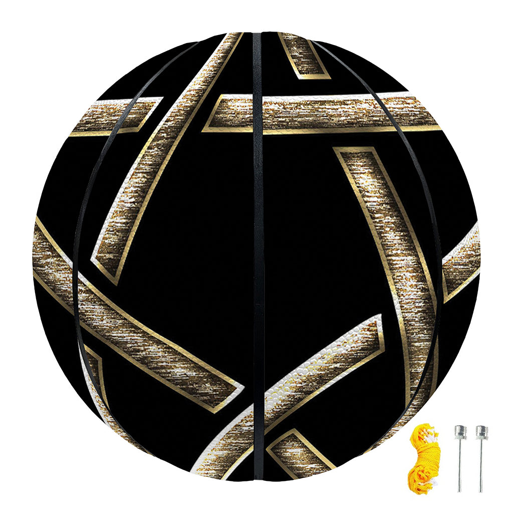 Viking Nordic Runes Pentagram Print Basketball