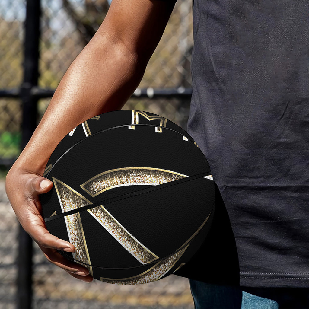 Viking Nordic Runes Pentagram Print Basketball