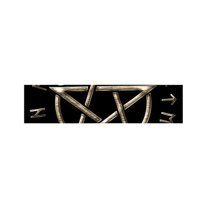 Viking Nordic Runes Pentagram Print Bed Runner