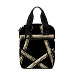 Viking Nordic Runes Pentagram Print Bible Tote Bag