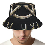 Viking Nordic Runes Pentagram Print Bucket Hat