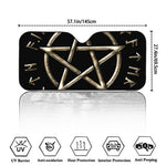 Viking Nordic Runes Pentagram Print Car Windshield Sun Shade