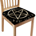 Viking Nordic Runes Pentagram Print Chair Cushion Cover