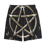 Viking Nordic Runes Pentagram Print Cotton Shorts