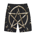 Viking Nordic Runes Pentagram Print Cotton Shorts