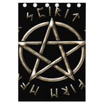 Viking Nordic Runes Pentagram Print Curtain