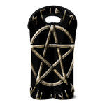 Viking Nordic Runes Pentagram Print Double Neoprene Wine Tote