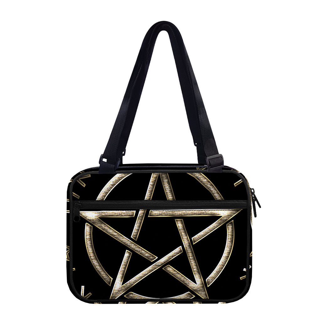 Viking Nordic Runes Pentagram Print Double Strap Bible Bag