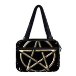 Viking Nordic Runes Pentagram Print Double Strap Bible Bag