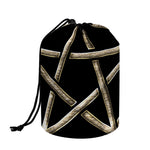 Viking Nordic Runes Pentagram Print Drawstring Makeup Bag