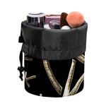 Viking Nordic Runes Pentagram Print Drawstring Makeup Bag