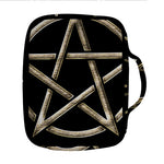 Viking Nordic Runes Pentagram Print Front Pocket Bible Bag