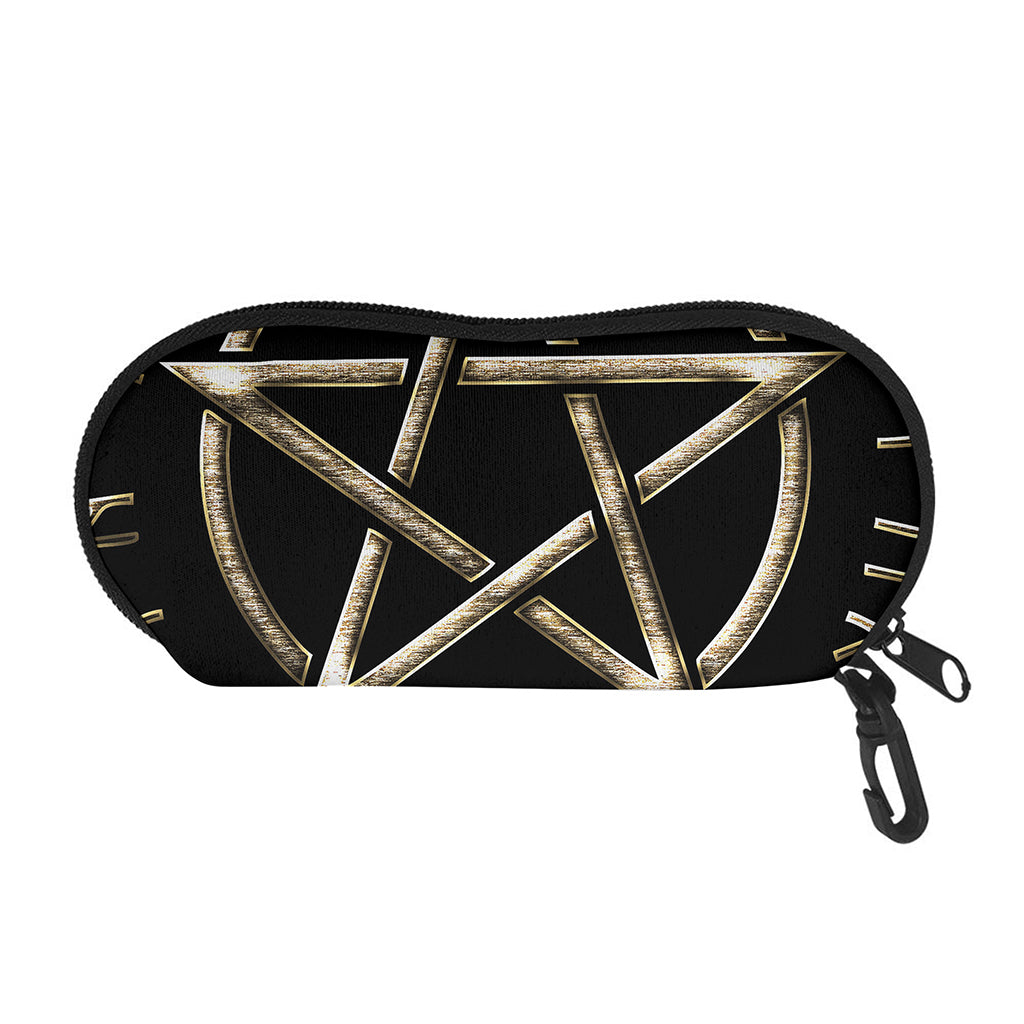 Viking Nordic Runes Pentagram Print Glasses Case