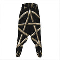 Viking Nordic Runes Pentagram Print Hammer Pants