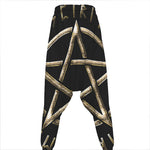 Viking Nordic Runes Pentagram Print Hammer Pants