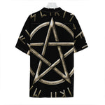 Viking Nordic Runes Pentagram Print Hawaiian Shirt
