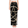 Viking Nordic Runes Pentagram Print High Slit Maxi Skirt