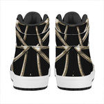Viking Nordic Runes Pentagram Print High Top Leather Sneakers