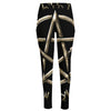 Viking Nordic Runes Pentagram Print High-Waisted Pocket Leggings