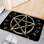 Viking Nordic Runes Pentagram Print Indoor Door Mat