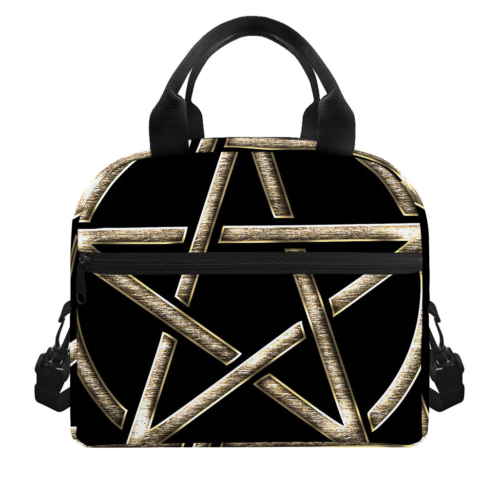 Viking Nordic Runes Pentagram Print Insulated Lunch Bag