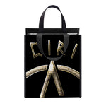 Viking Nordic Runes Pentagram Print Insulated Lunch Tote