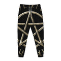Viking Nordic Runes Pentagram Print Jogger Pants