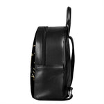 Viking Nordic Runes Pentagram Print Leather Backpack