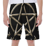 Viking Nordic Runes Pentagram Print Men's Beach Shorts