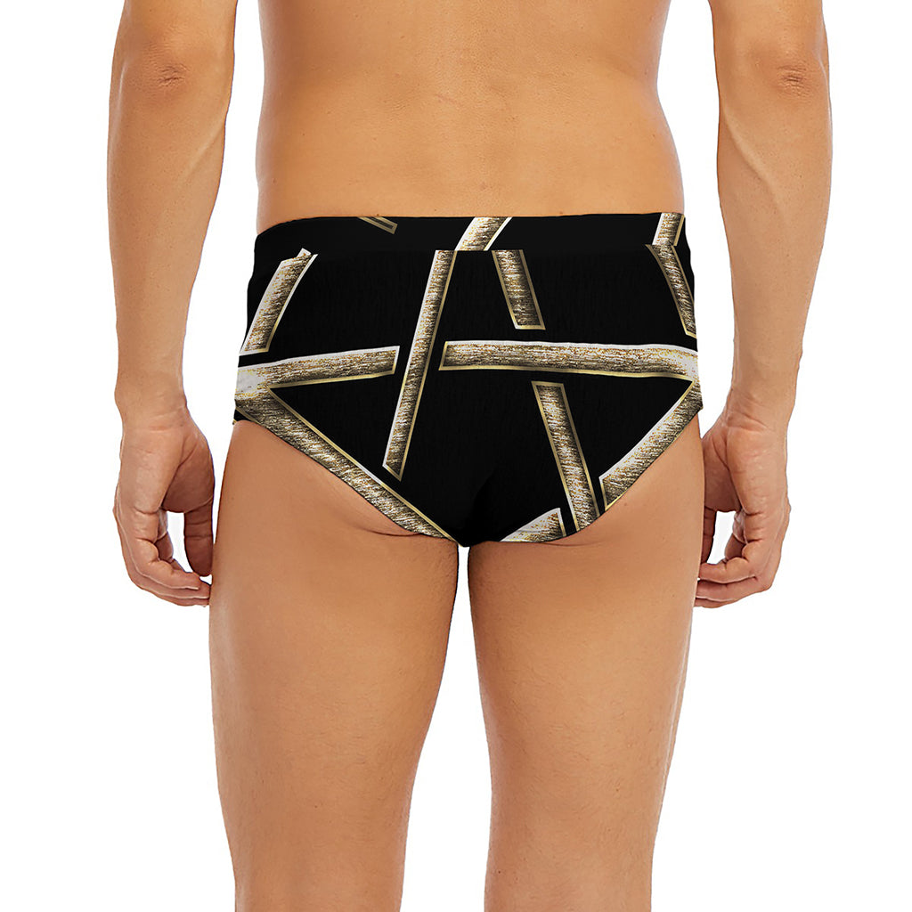 Viking Nordic Runes Pentagram Print Men's Briefs