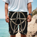 Viking Nordic Runes Pentagram Print Men's Cargo Shorts