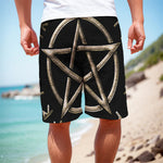 Viking Nordic Runes Pentagram Print Men's Cargo Shorts