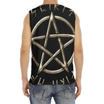 Viking Nordic Runes Pentagram Print Men's Fitness Tank Top
