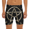 Viking Nordic Runes Pentagram Print Men's Long Boxer Briefs