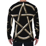 Viking Nordic Runes Pentagram Print Men's Long Sleeve T-Shirt