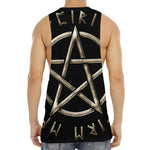 Viking Nordic Runes Pentagram Print Men's Muscle Tank Top
