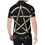 Viking Nordic Runes Pentagram Print Men's Shirt
