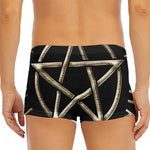 Viking Nordic Runes Pentagram Print Men's Short Boxer Briefs