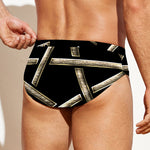 Viking Nordic Runes Pentagram Print Men's Swim Briefs