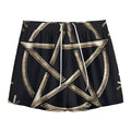Viking Nordic Runes Pentagram Print Mesh Shorts