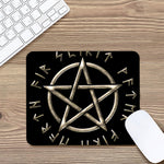 Viking Nordic Runes Pentagram Print Mouse Pad