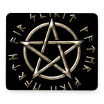 Viking Nordic Runes Pentagram Print Mouse Pad