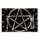 Viking Nordic Runes Pentagram Print Placemat
