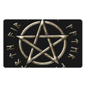 Viking Nordic Runes Pentagram Print Polyester Doormat