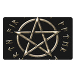 Viking Nordic Runes Pentagram Print Polyester Doormat
