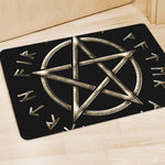 Viking Nordic Runes Pentagram Print Polyester Doormat