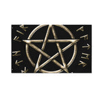 Viking Nordic Runes Pentagram Print Polyester Flag