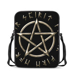 Viking Nordic Runes Pentagram Print Rectangular Crossbody Bag