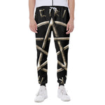 Viking Nordic Runes Pentagram Print Scuba Joggers