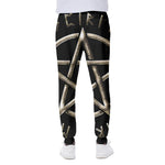 Viking Nordic Runes Pentagram Print Scuba Joggers